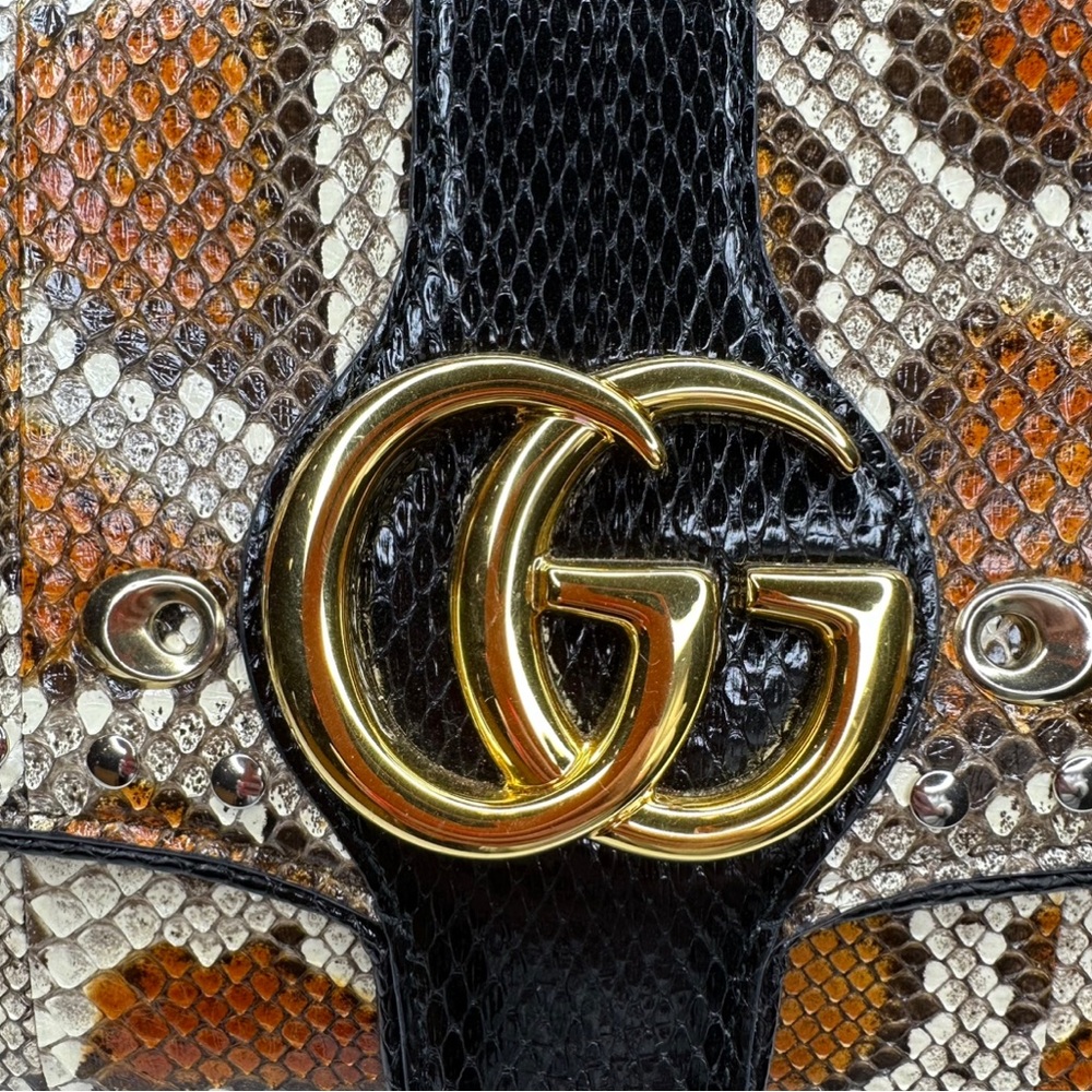 ๐๏ธ๐๏ธ GUCCI ARLI EMBELLISHED PYTHON SHOULDER BAG ๐ฅ๐ฅ RARE ๐ฅ๐ฅ - Picture 5 of 16